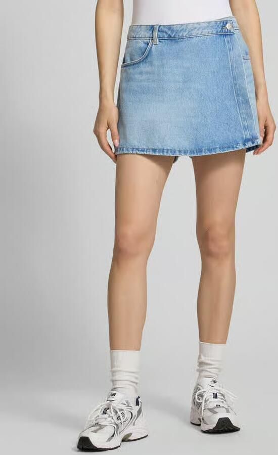 REVIEW Jeans-skort in lichtblauwe wassing - Foto 3