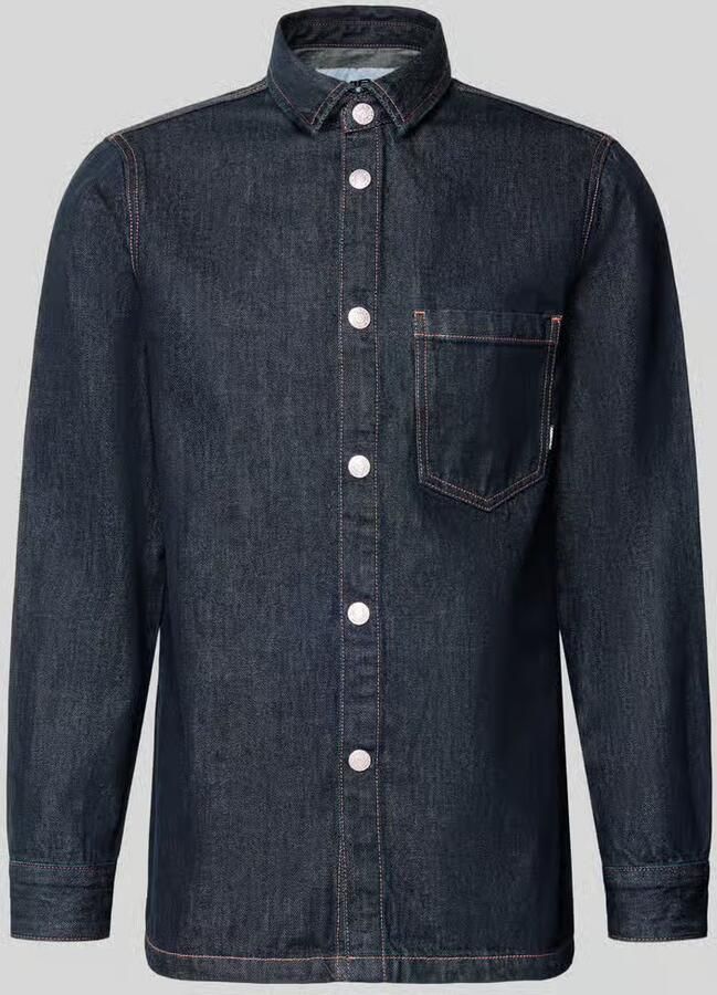 REVIEW Jeanshemd met kentkraag en borstzak - Foto 1