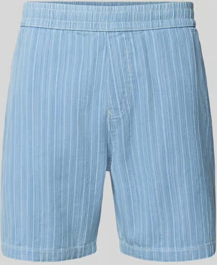 REVIEW Korte broek met structuurpatroon en elastische band - Foto 2