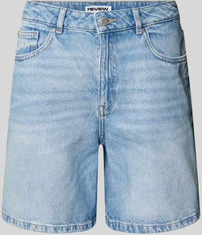 REVIEW Korte jeans in middelblauwe wassing - Foto 2