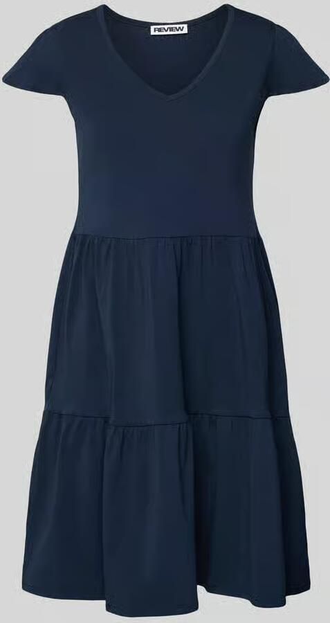 REVIEW Mini-jurk in laagjeslook met V-hals - Foto 2