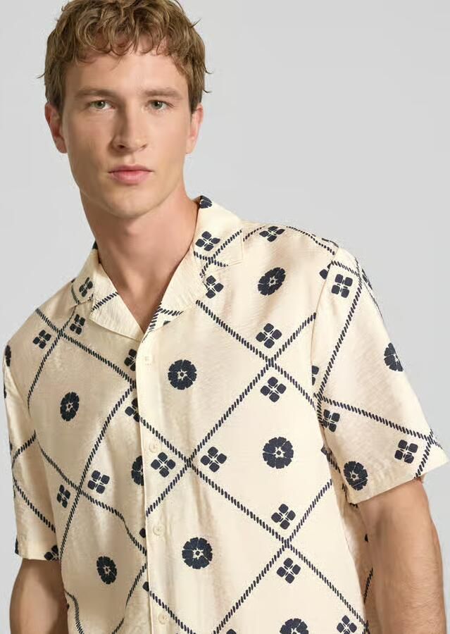 REVIEW modern fit vrijetijdsoverhemd van viscosemix met reverskraag - Foto 4