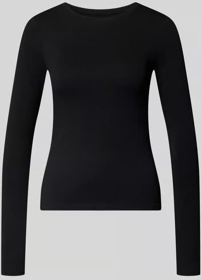 REVIEW Nauwsluitende basic longsleeve met ronde hals