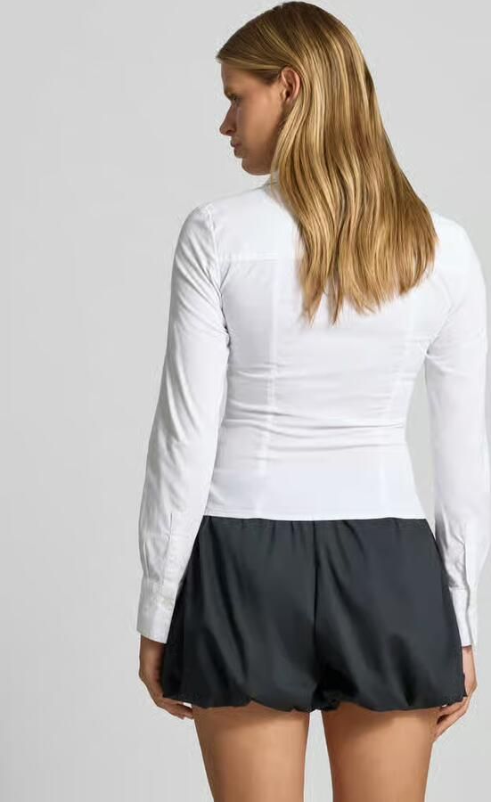 Review Slim fit blouse met doorknoopsluiting - Foto 3