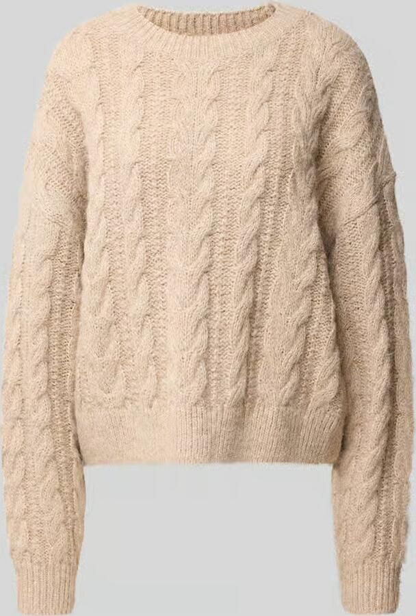 REVIEW oversized fit gebreide pullover met kabelpatroon