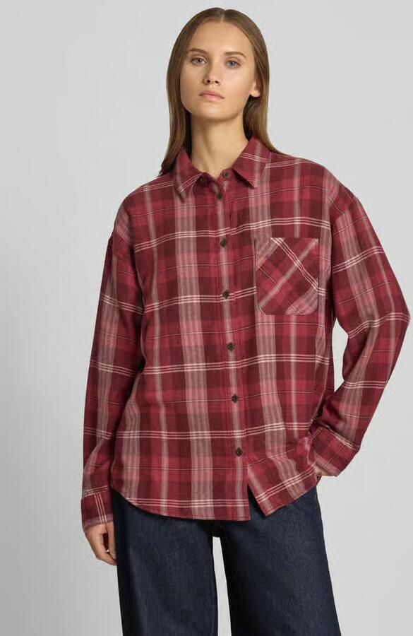 REVIEW oversized fit overhemdblouse van puur katoen met borstzak - Foto 2
