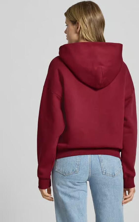 Review Oversized hoodie met motiefstitching