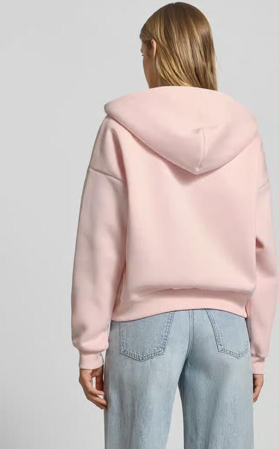 Review Oversized sweatjack met labelprint