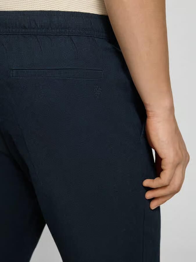 REVIEW Pull-on broek in linnenlook met steekzakken