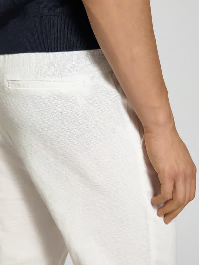 REVIEW Pull-on broek in linnenlook met steekzakken