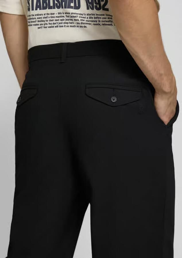 REVIEW Regular fit bandplooibroek met achterzakken - Foto 2
