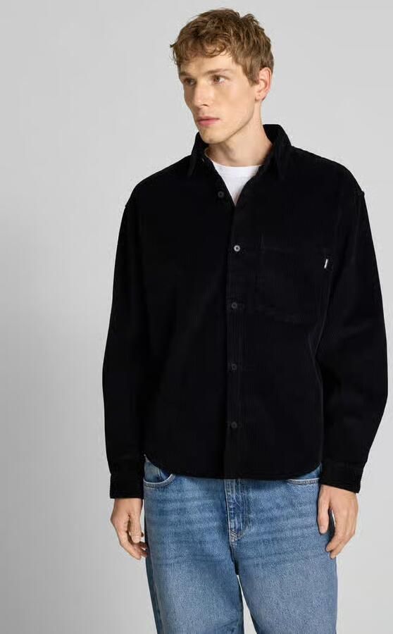 REVIEW Regular fit corduroy overhemd met labeldetail - Foto 2