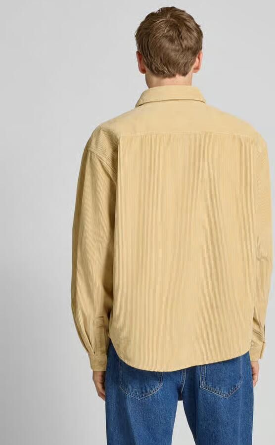 REVIEW Regular fit corduroy overhemd met labeldetail