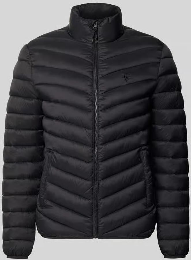 REVIEW Regular fit gewatteerd jack met geborduurd logo