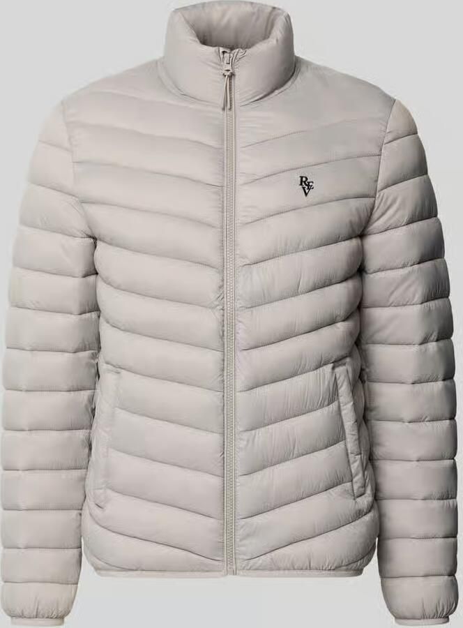 REVIEW Regular fit gewatteerd jack met geborduurd logo