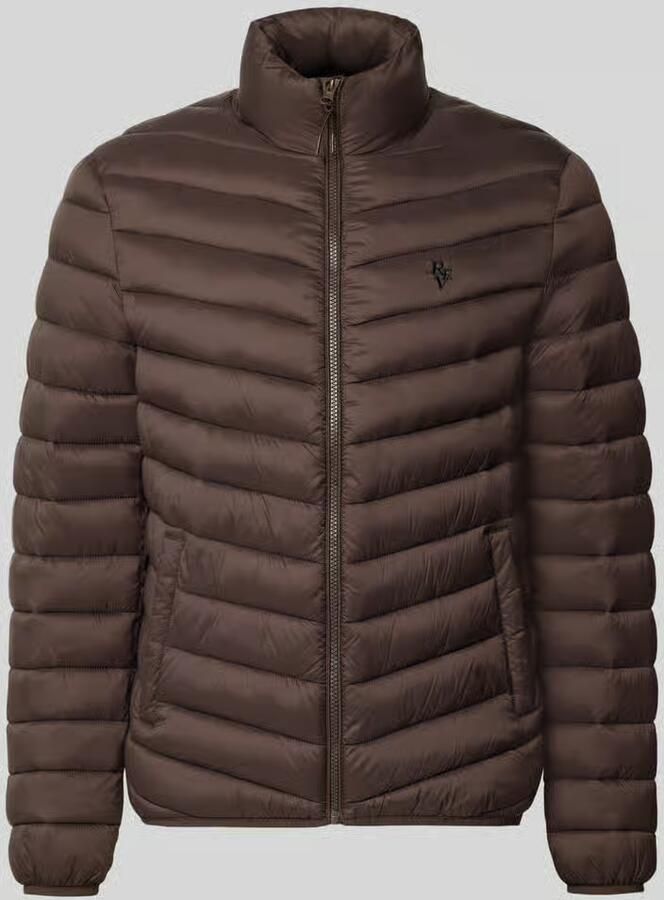REVIEW Regular fit gewatteerd jack met geborduurd logo