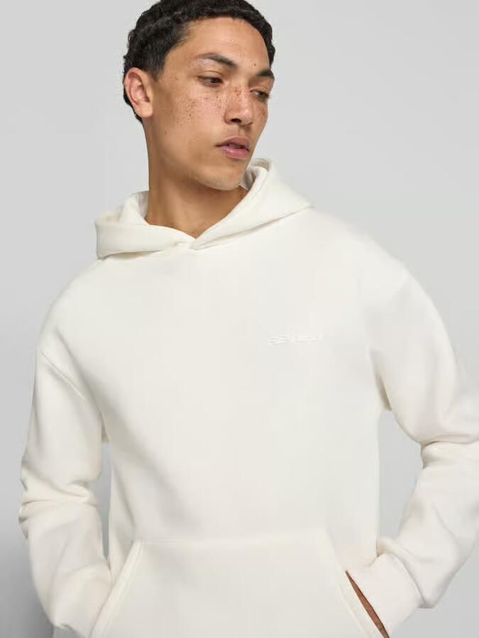 REVIEW regular fit hoodie met kangoeroezak