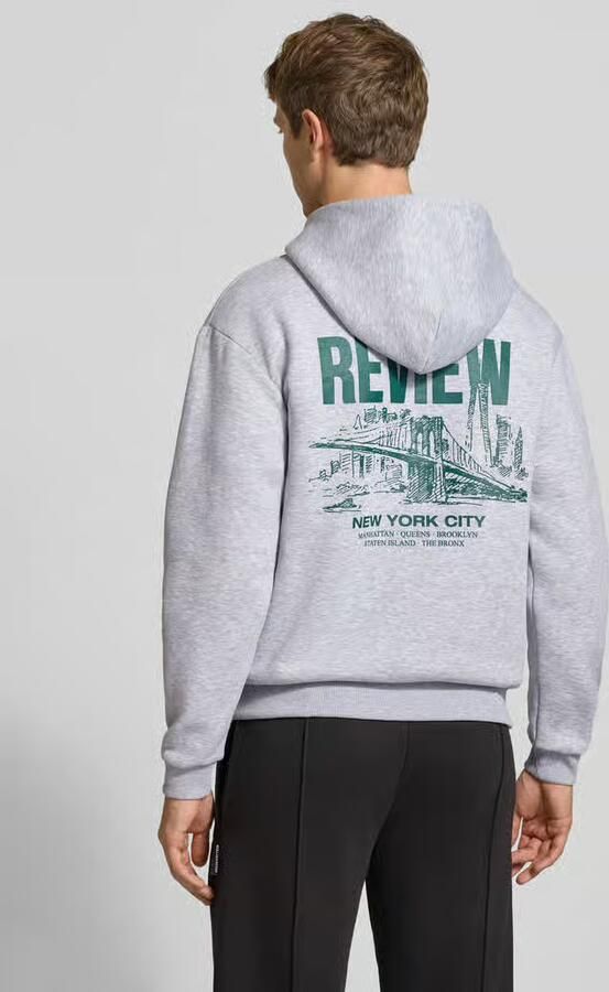 REVIEW Regular fit hoodie van katoenmix met logoprint - Foto 2