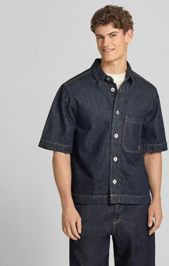 REVIEW regular fit jeansehirt met borstzak - Foto 4