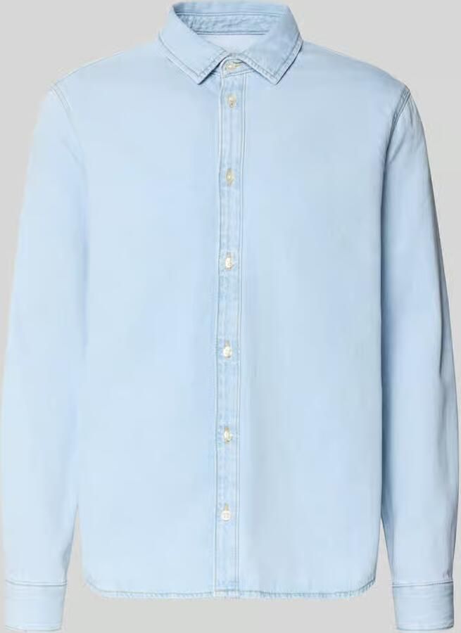 REVIEW regular fit jeanshemd met kentkraag - Foto 2