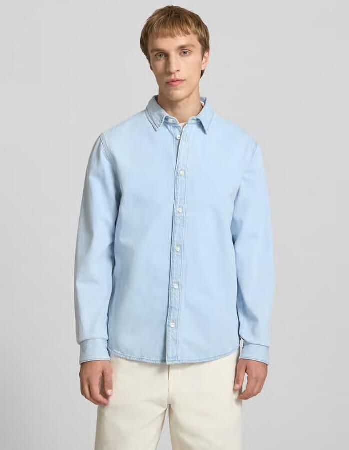 REVIEW regular fit jeanshemd met kentkraag - Foto 2