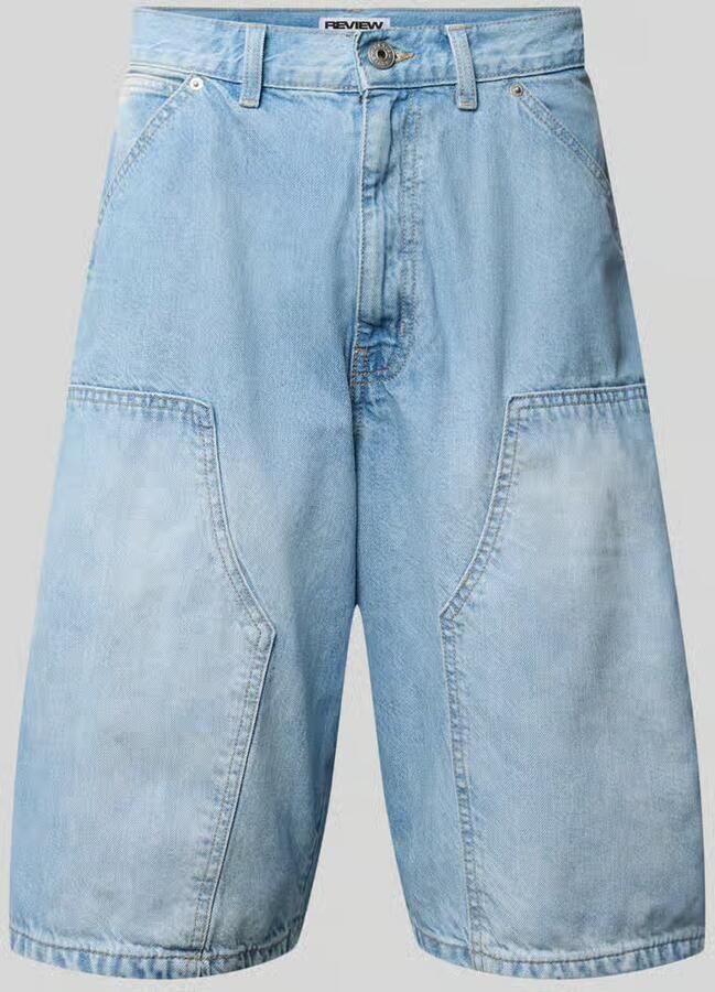 REVIEW regular fit jeansshort met labeldetails - Foto 2