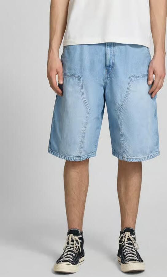 REVIEW regular fit jeansshort met labeldetails - Foto 4