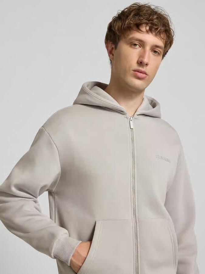 REVIEW regular fit sweatjack met kangoeroezak