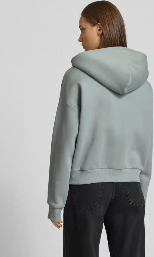 Review Regular fit sweatjack met kangoeroezak model 'Basic'