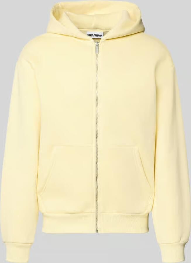 REVIEW Regular fit sweatjack met ritssluiting