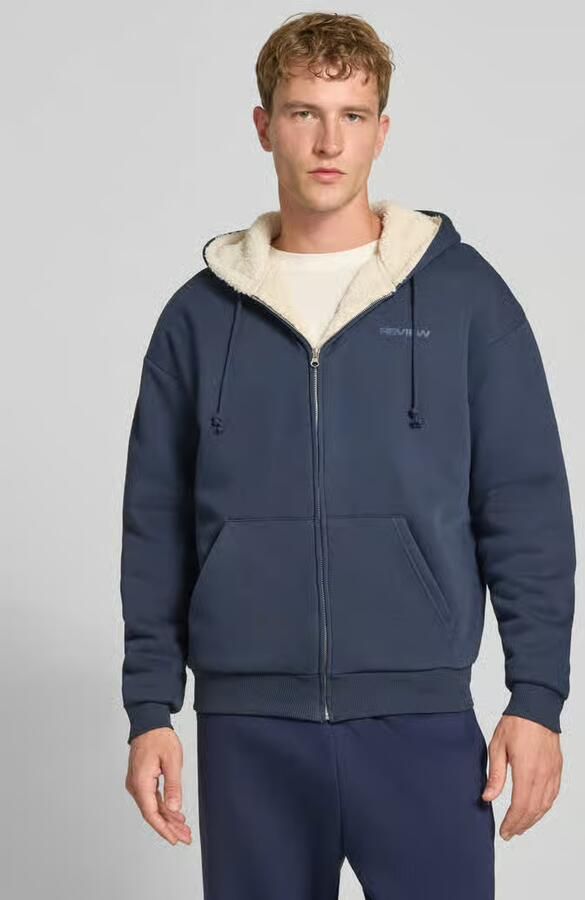 REVIEW Regular fit sweatjack van katoenmix met voering van teddybont - Foto 3