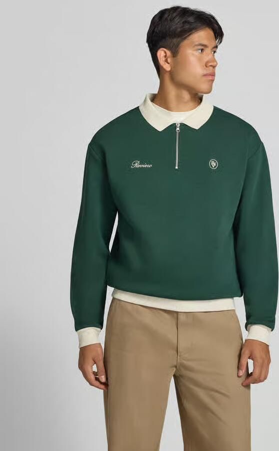 REVIEW Regular fit sweatshirt van katoenmix - Foto 3