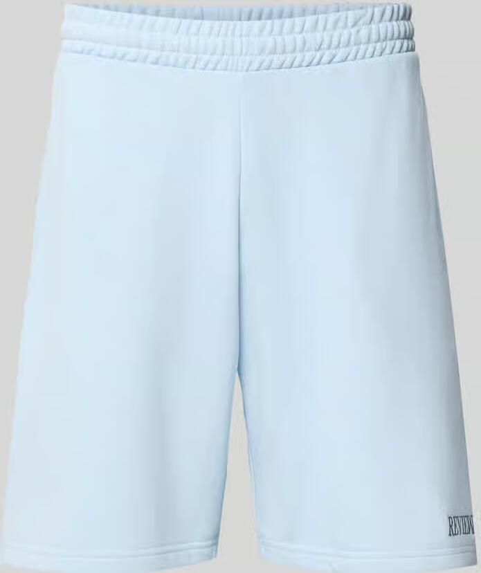 REVIEW regular fit sweatshorts met labelstitching - Foto 2