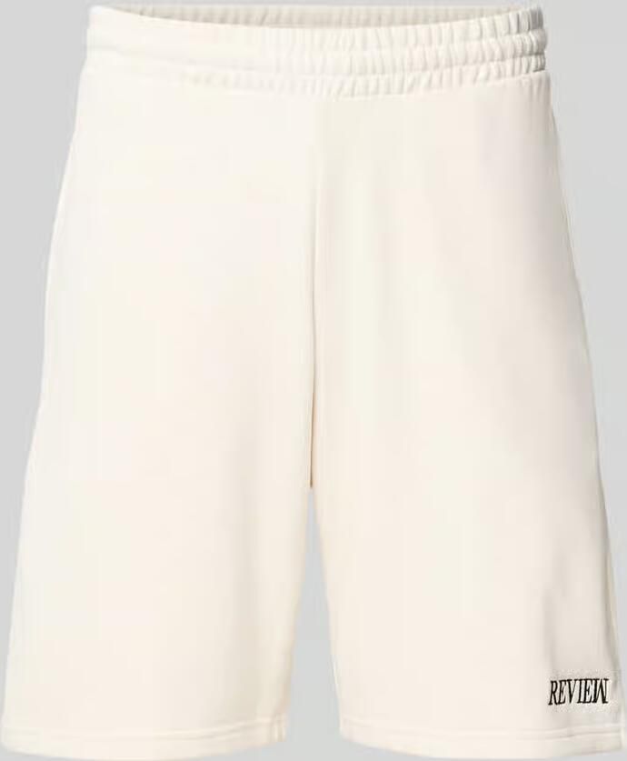 REVIEW regular fit sweatshorts met labelstitching - Foto 2