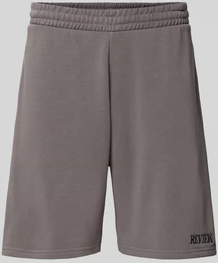 REVIEW regular fit sweatshorts met labelstitching - Foto 2