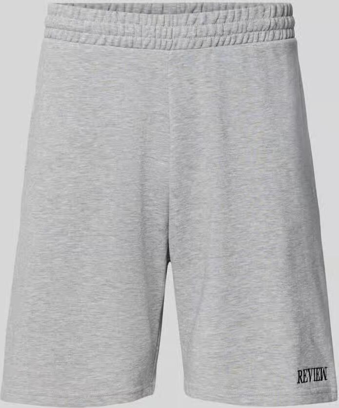 REVIEW regular fit sweatshorts met labelstitching - Foto 2