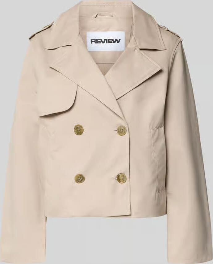 REVIEW regular fit trenchcoat met omgeslagen kraag - Foto 2