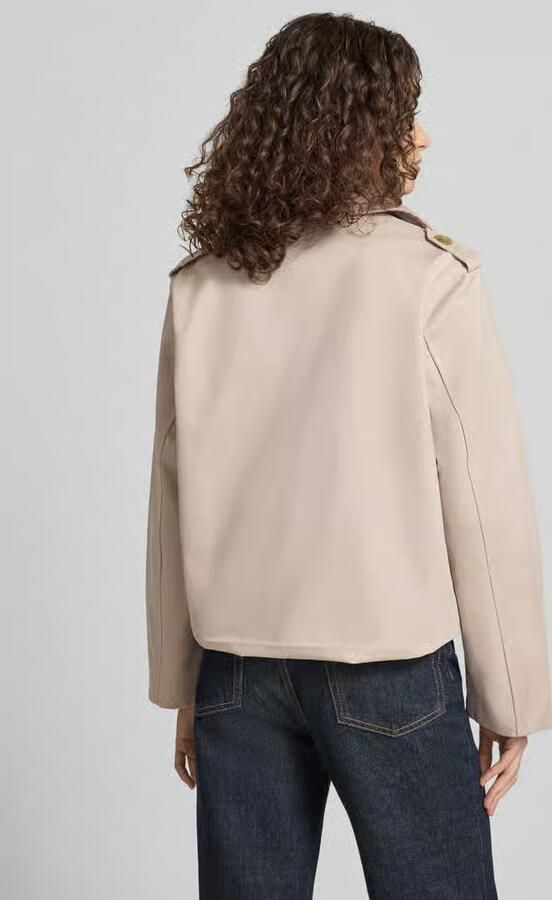 REVIEW regular fit trenchcoat met omgeslagen kraag