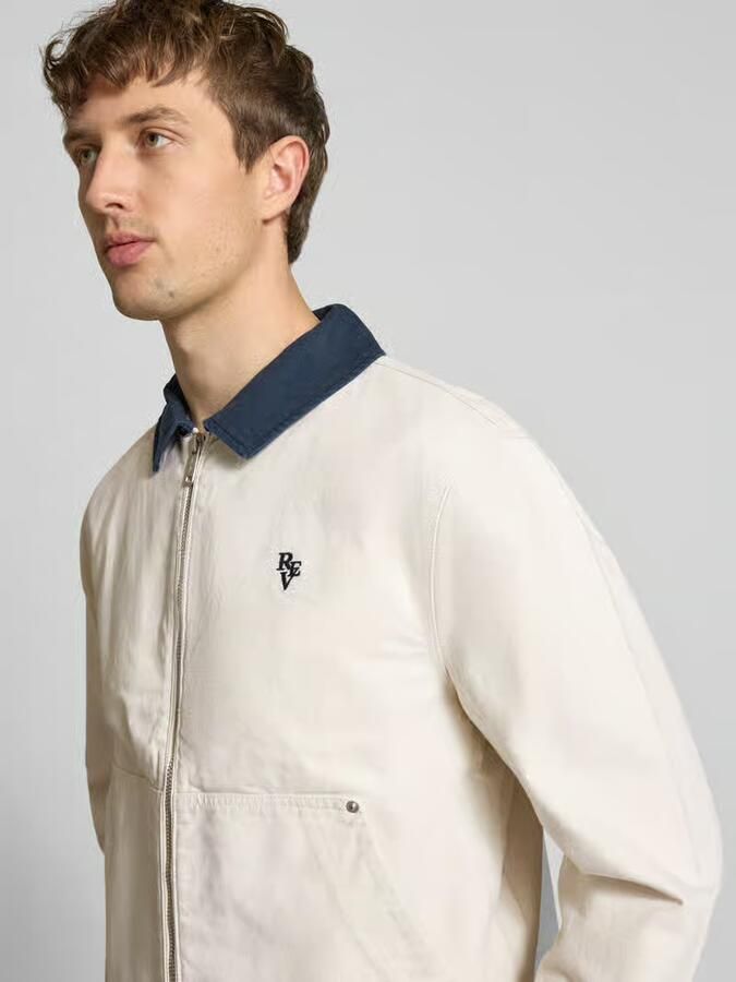 REVIEW regular fit tussenjack in denimlook