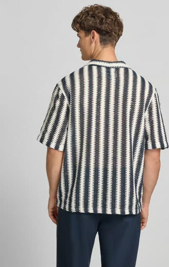 REVIEW regular fit vrijetijdsoverhemd in all-over look met reverskraag - Foto 2