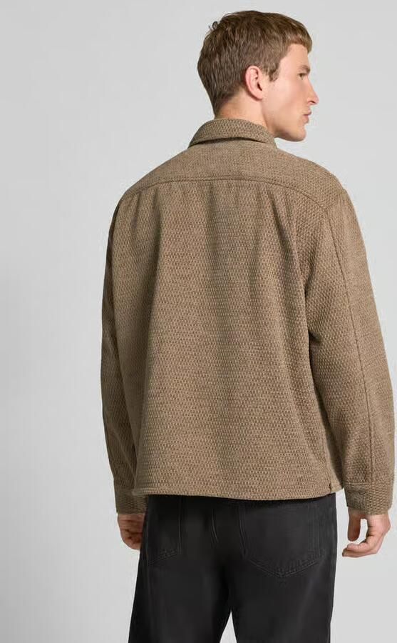 REVIEW Regular fit vrijetijdsoverhemd met structuurmotief