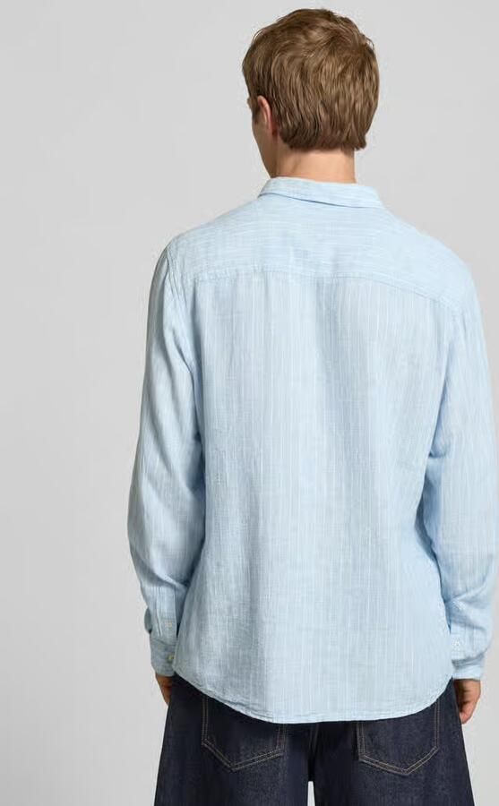 REVIEW regular fit vrijetijdsoverhemd van mix van linnen en viscose - Foto 2