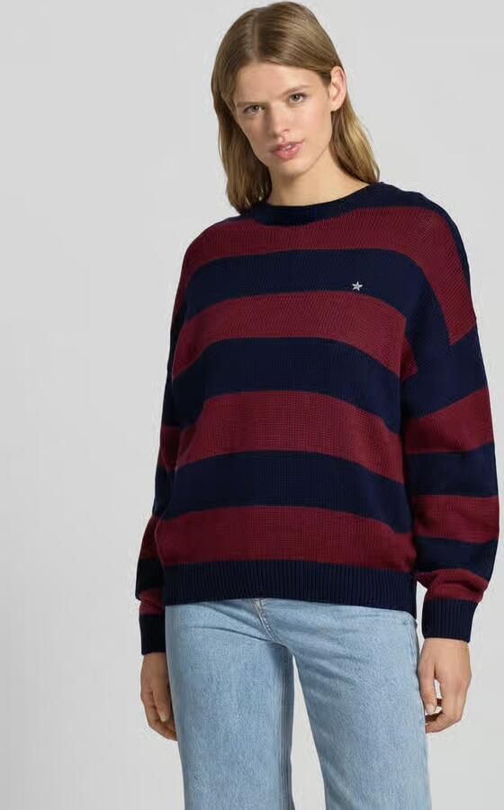 Review Relaxed fit gebreide pullover met streepmotief - Foto 2