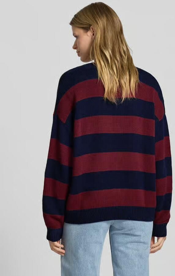REVIEW Relaxed fit gebreide pullover met streepmotief