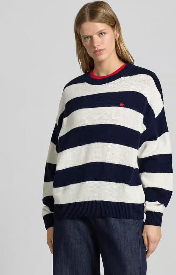 REVIEW Relaxed fit gebreide pullover met streepmotief - Foto 2