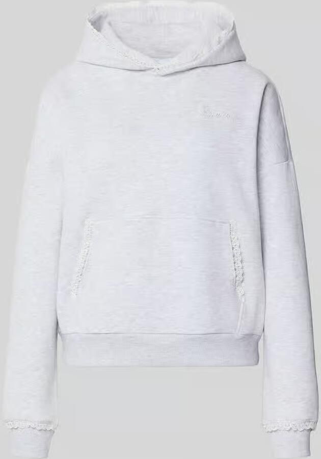 REVIEW relaxed fit hoodie met wol en katoen