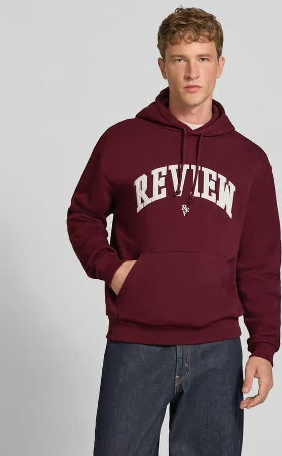 REVIEW relaxed fit hoodie van katoenmix met geborduurd logo - Foto 2