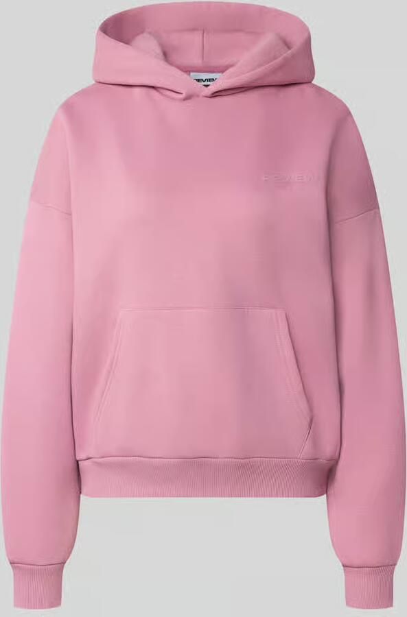 REVIEW relaxed fit hoodie van katoenmix met labeldetail - Foto 3