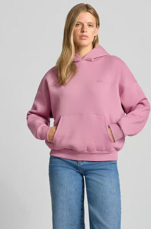 REVIEW relaxed fit hoodie van katoenmix met labeldetail - Foto 2