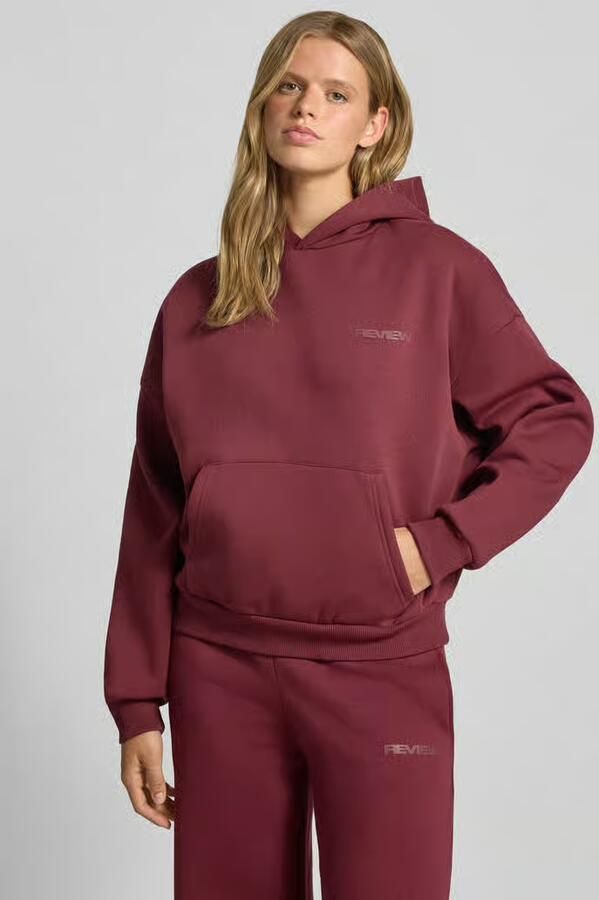 REVIEW relaxed fit hoodie van katoenmix met labeldetail - Foto 2